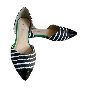 Chinese Laundry Audrina Black & White D’Orsay Point Toe Flats Size 7